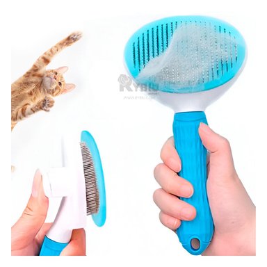 CEPILLO RYBIU MA31212 DESENREDANTE Y ERGONOMICO CELESTE + REGALO STICKERS