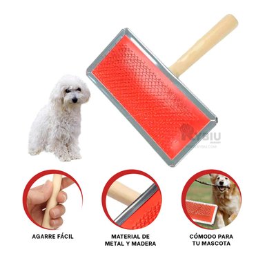 PEINETA RYBIU MA31216 UTIL PET ROJO TALLA L + BANDERITAS ADHESIVAS