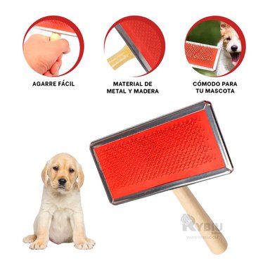 PEINE RYBIU MA31217 ERGONOMICO ROJO EN TALLA M + REGALO AGENDITA