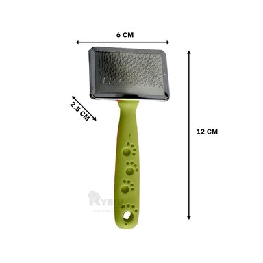 PEINE RYBIU MA31228 CUIDADO ANIMAL VERDE TALLA S + BANDERITAS ADHESIVAS