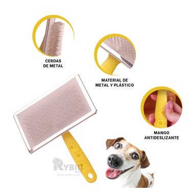 CEPILLO RYBIU MA31224 CON MANGO ANTIDESLIZANTE AMARILLO TALLA M + AGENDITA