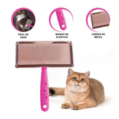 PEINETA RYBIU MA31223 UTIL CON MANGO FUCSIA TALLA L + BANDERITAS ADHESIVAS