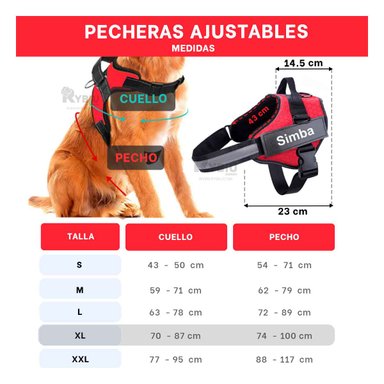 ARNÉS PERROS MA30983 RYBIU APTO EN ROJO XL + LIGAS REGALO