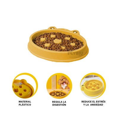 PLATO PERRO MA31298 RYBIU UTIL Y SENCILLO AMARILLO + REGALO AGENDITA