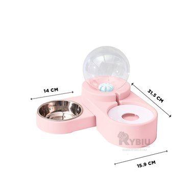 COMEDERO PRACTICO PARA PERRO DE COLOR ROSADO Y+AGENDITA - 5
