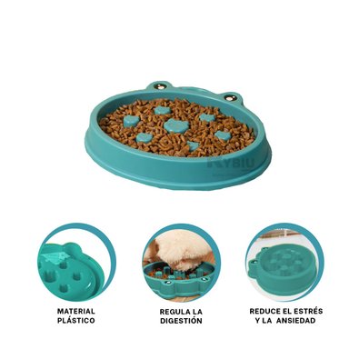 COMEDERO PERRO RYBIU FUNCIONAL Y VERSATIL VERDE + REGALO STICKERS