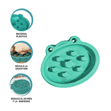 COMEDERO PERRO RYBIU FUNCIONAL Y VERSATIL VERDE + REGALO STICKERS - 4