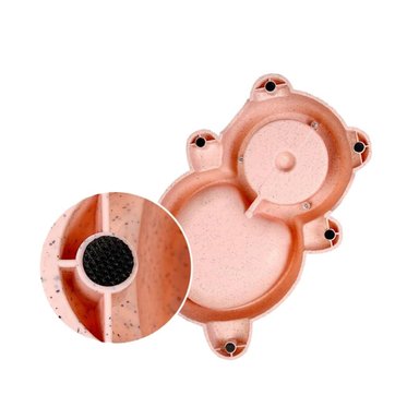 RECIPIENTE DOBLE CON BIDON ROSADO, PRACTICO Y RESISTENTE Y+REGALO STICKER - 3