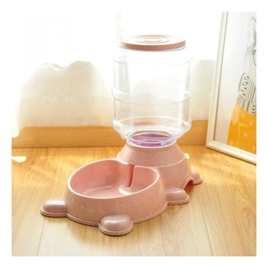 RECIPIENTE DOBLE CON BIDON ROSADO, PRACTICO Y RESISTENTE Y+REGALO STICKER - 5