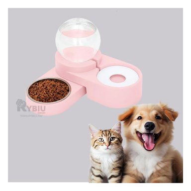 PLATO DINAMICO PARA MASCOTA ROSADO Y+LIGAS DE REGALO