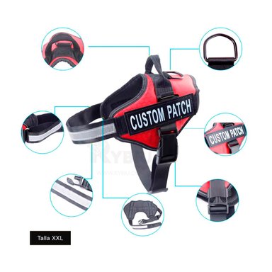 CORREA PERROS MA30990 RYBIU CANINO XXL ROJO + REGALO LIGAS PEINAR