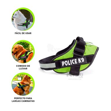 CORREA PERROS MA30989 RYBIU CANINO VERDE XXL + REGALO LIGAS PEINAR