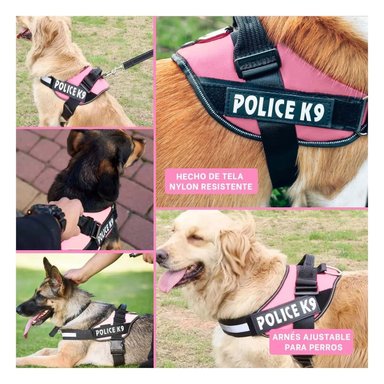 CORREA PERROS MA30988 RYBIU APTO GRANDES XXL ROSADO + LIGAS REGALO - 5