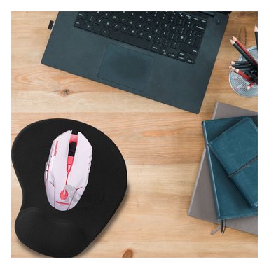 MOUSE GAMER INALÁMBRICO RYBIU M834 BLANCO LED ILUMINACION ROJA + PAPEL REGALO - 1