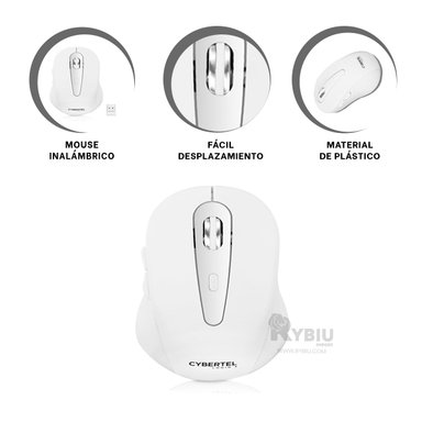 CURSOR INALÁMBRICO RYBIU IDEAL M307 EN BLANCO + REGALO LIGAS PEINAR - 3