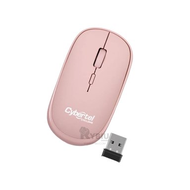 RATÓN INALÁMBRICO RYBIU DISEÑO MODERNO M500-3M ROSADO + REGALO AGENDITA - 3