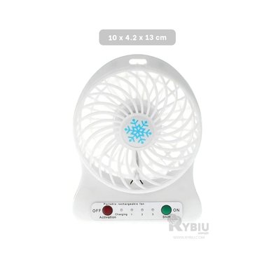 VENTILADOR PORTATIL RYBIU TE29395 UTIL MINI BLANCO + REGALO LIGAS PEINAR - 5
