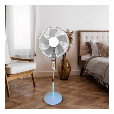 VENTILADOR ELECTRICO 16PULG BLANCO OSCILANTE RESISTENTE PARA OFICINA Y+LIGAS REGALO - 2