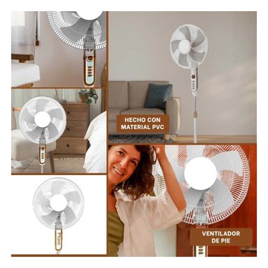 VENTILADOR ELECTRICO 16PULG BLANCO OSCILANTE RESISTENTE PARA OFICINA Y+LIGAS REGALO - 5