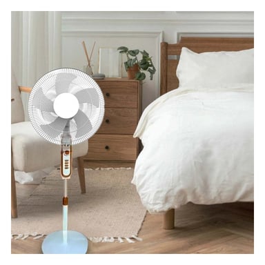REFRESCADOR ELECTRICO 16PULG BLANCO POTENTE SILENCIOSO PARA SALA Y+PAPEL REGALO - 5