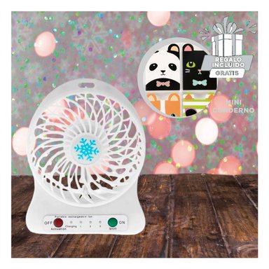 VENTILADOR PORTATIL RYBIU TE29395 SOPLADOR USO DIARIO BLANCO + ENVOLTORIO REGALO