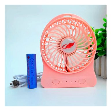 VENTILADOR PORTATIL RYBIU TE29393 VERSATIL MANO ROSADO + LIGAS REGALO - 2