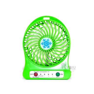 VENTILADOR PORTATIL RYBIU TE29393 UTIL MINI OFICINA VERDE + PAPEL REGALO - 2