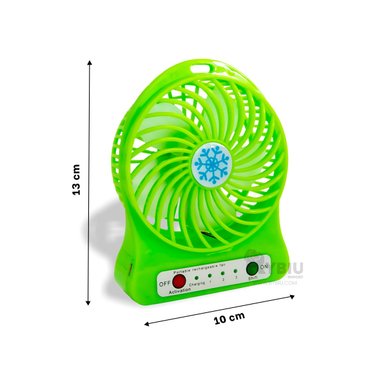 VENTILADOR PORTATIL RYBIU TE29393 UTIL MINI OFICINA VERDE + PAPEL REGALO - 5