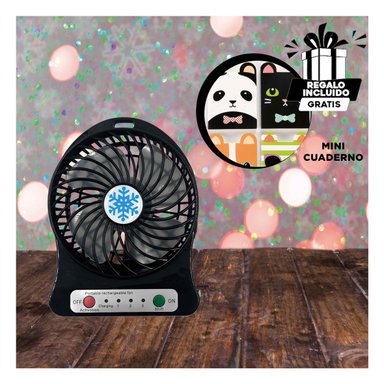 VENTILADOR PORTATIL RYBIU TE29394 SOPLADOR USO DIARIO NEGRO + ENVOLTORIO REGALO