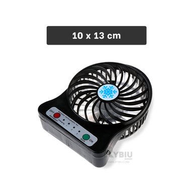 VENTILADOR PORTATIL RYBIU TE29394 SOPLADOR USO DIARIO NEGRO + ENVOLTORIO REGALO - 5