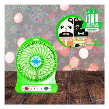 VENTILADOR PORTATIL RYBIU TE29393 SOPLADOR USO DIARIO VERDE + ENVOLTORIO REGALO