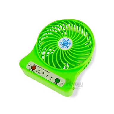 VENTILADOR PORTATIL RYBIU TE29393 SOPLADOR USO DIARIO VERDE + ENVOLTORIO REGALO - 2