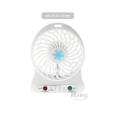 VENTILADOR PORTATIL RYBIU TE29395 SOPLADOR MINI RECARGABLE LIGERO BLANCO + GIFT STICKERS - 5