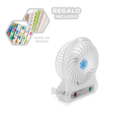 VENTILADOR PORTATIL RYBIU TE29395 SOPLADOR DINAMICO BLANCO + REGALO AGENDITA