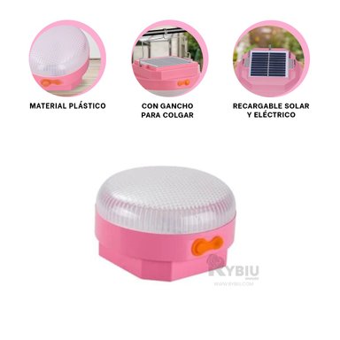 LAMPARA RYBIU TE29438 ROSADO PROTECTORA Y UTIL +REGALO AGENDITA