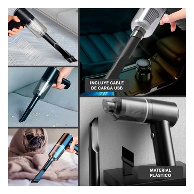ASPIRADOR RYBIU INALÁMBRICO MINI FUNCIONAL EN TONO NEGRO Y+LIGAS REGALO TE29444 - 5
