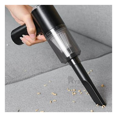 ASPIRADORA RYBIU INALÁMBRICO RECARGABLE EN COLOR NEGRO Y+PAPEL REGALO TE29444