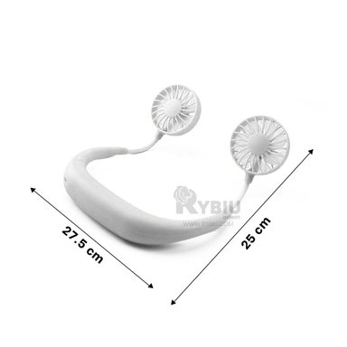VENTILADOR PORTATIL RYBIU TE29504 SOPLADOR RECARGABLE CUELLO BLANCO + BANDERITAS ADHESIVAS - 5
