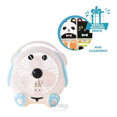 VENTILADOR DE MESA PORTATIL RYBIU TE29789 RESPIRADERO COLOR MULTICOLOR + REGALO STICKERS - 3