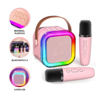 PARLANTE RYBIU K12 MINI BOCINA RECARGABLE COLOR ROSADO + ENVOLTORIO REGALO - 2