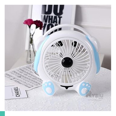 VENTILADOR DE MESA RYBIU TE29789 INFANTIL COLOR MULTICOLOR + PAPEL REGALO