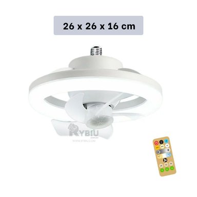 VENTILADOR DE TECHO RYBIU HOME DAA RESISTENTE COLOR BLANCO + GIFT MINIAGENDA - 5