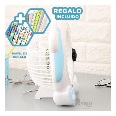 VENTILADOR DE MESA RYBIU TE29789 RESPIRADERO ESCRITORIO MULTICOLOR + GIFT STICKERS