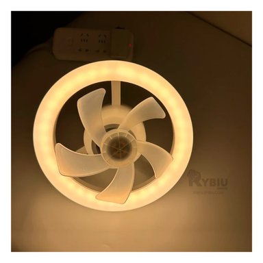 FOCO VENTILADOR DE TECHO RYBIU HOME DAA ERGONOMICO FUNCIONAL BLANCO + PAPEL REGALO