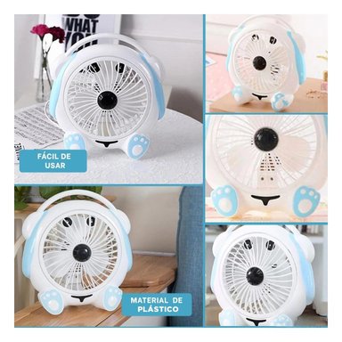 MINI VENTILADOR DE MESA PORTATIL RYBIU TE29789 ENFRIADOR MULTICOLOR + LIGAS REGALO - 5