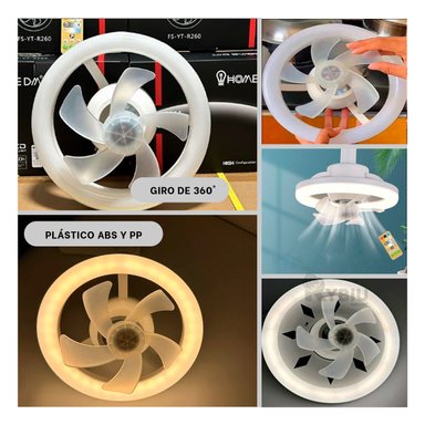 VENTILADOR DE TECHO RYBIU HOME DAA FOCO COLOR BLANCO + REGALO AGENDITA