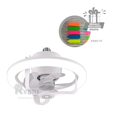 VENTILADOR DE TECHO RYBIU HOME DAA FOCO COLOR BLANCO + REGALO AGENDITA - 3