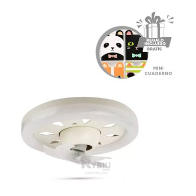 VENTILADOR DE TECHO RYBIU HOME DAA MULTIFUNCION 2 EN 1 BLANCO + GIFT STICKERS - 3