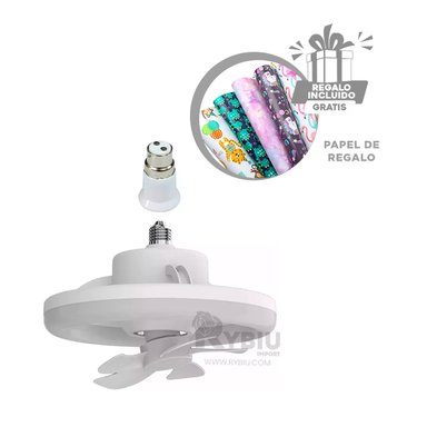 VENTILADOR DE TECHO RYBIU HOME DAA MULTIFUNCION 2 EN 1 BLANCO + GIFT STICKERS - 4