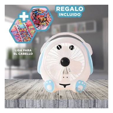 MINI VENTILADOR DE MESA RYBIU TE29789 ENFRIADOR MANO MULTICOLOR + REGALO LIGAS PEINAR